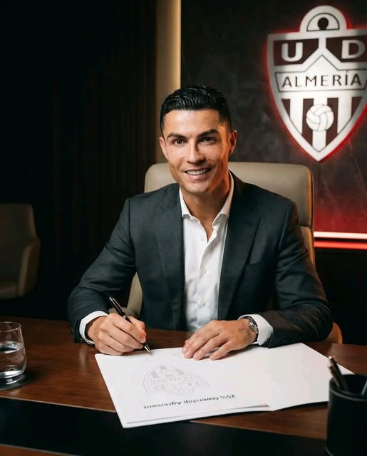 Cristiano Ronaldo Almeria investment confirmed as Al Nassr captain gestures to fans.