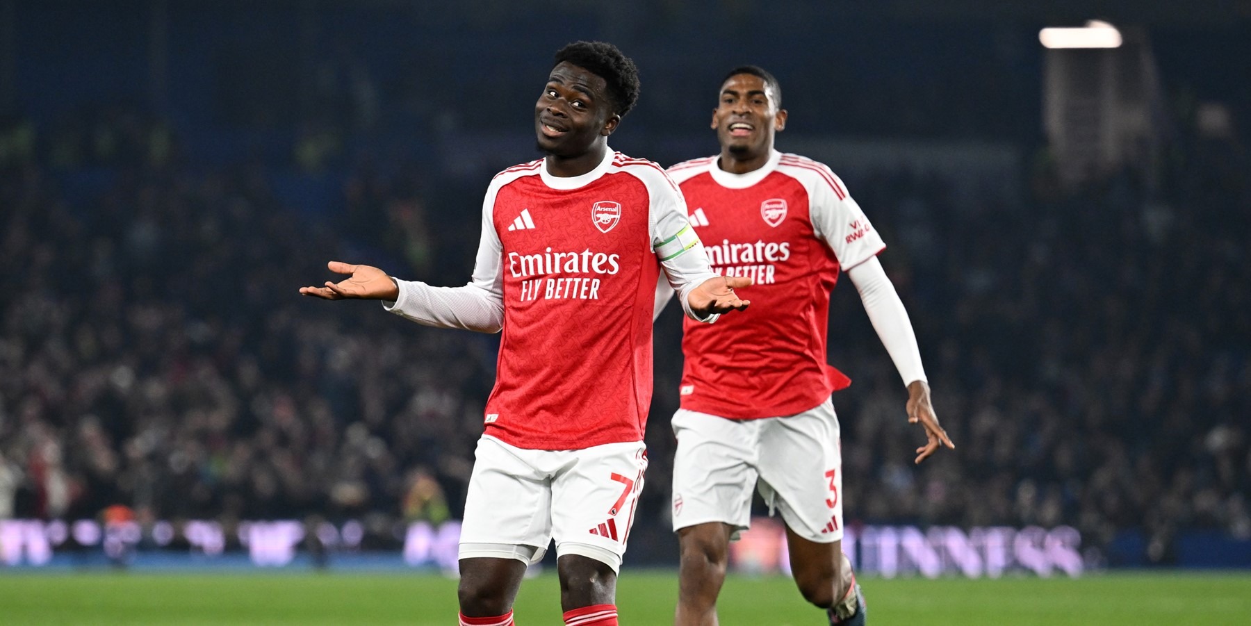 Bukayo Saka goal vs Brighton extends Arsenal Premier League lead.
