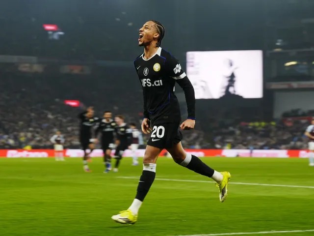 Joao Pedro celebrates his first Premier League hat trick for Chelsea.