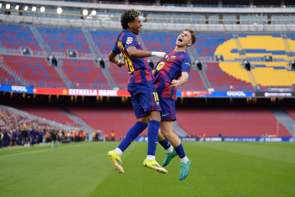 amine Yamal hat trick sparked by Fermin Lopez assist during Barcelona win.