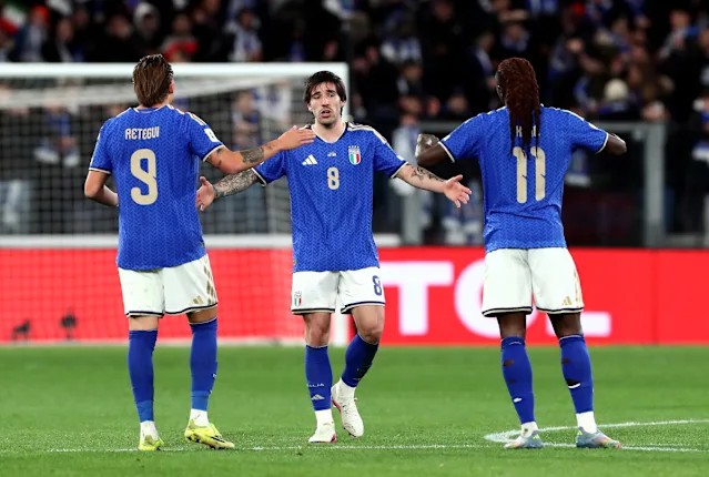 Italy World Cup playoff victory driven by the tactical connection of Tonali, Retegui, and Kean.